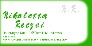 nikoletta reczei business card